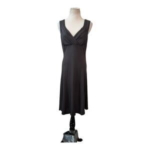 INC brown rayon sleeveless midi summer dress size small